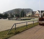 Sportplatz-Bauzeit